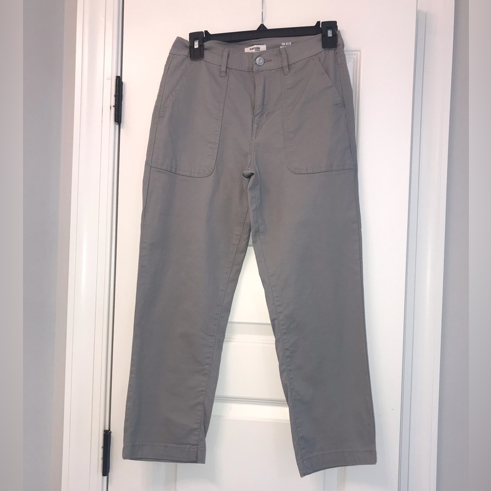 Kensie High Rise Slim Straight Crop Gray Women’s Size 4